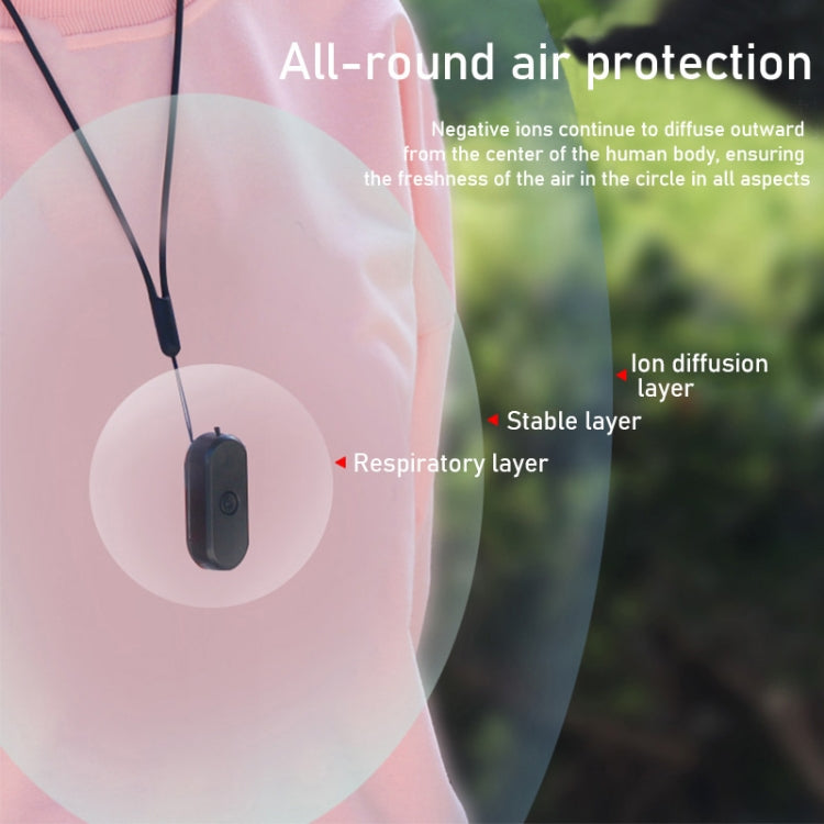EP206 Hanging Neck Negative Ion Necklace Air Purifier(Black) - Home & Garden by buy2fix | Online Shopping UK | buy2fix