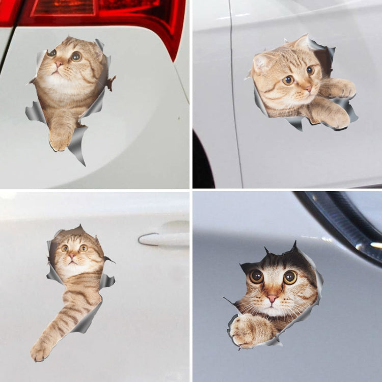 4 PCS Style 1 Small 3D Stereo Cat Car Sticker Car Body Scratches And Occlusion Stickers - In Car by buy2fix | Online Shopping UK | buy2fix