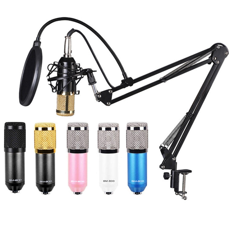 BM800 Condenser Microphone Set With USB Sound Card(Black And Black Net) - Consumer Electronics by buy2fix | Online Shopping UK | buy2fix