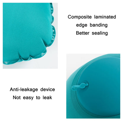 Travel Inflatable Press U-Shaped Neck Guard Pillow, Colour: Flocked U018-03（Peacock Green） - Home & Garden by buy2fix | Online Shopping UK | buy2fix