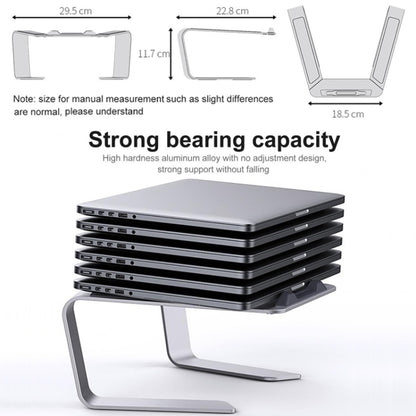 BONERUY P49 Aluminium Alloy Heat-Dissipating Notebook Holder Storage Heightened Holder(Silver) - Computer & Networking by BONERUY | Online Shopping UK | buy2fix