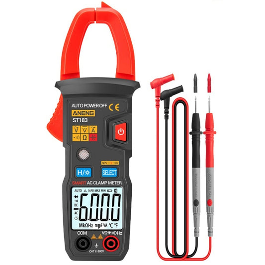 ANENG Intelligent Digital Backlit Clamp-On High-Precision Multimeter, Specification: ST183 6000-counts - Consumer Electronics by ANENG | Online Shopping UK | buy2fix