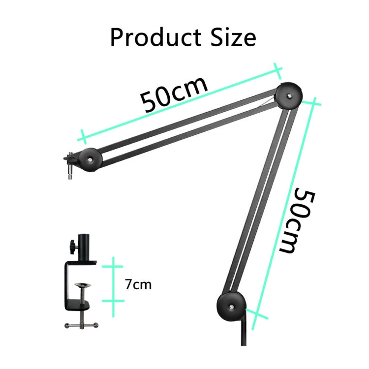 Microphone Desktop Cantilever Stent 360 Degree Rotating Bracket(GAZ-40P W) - Consumer Electronics by buy2fix | Online Shopping UK | buy2fix