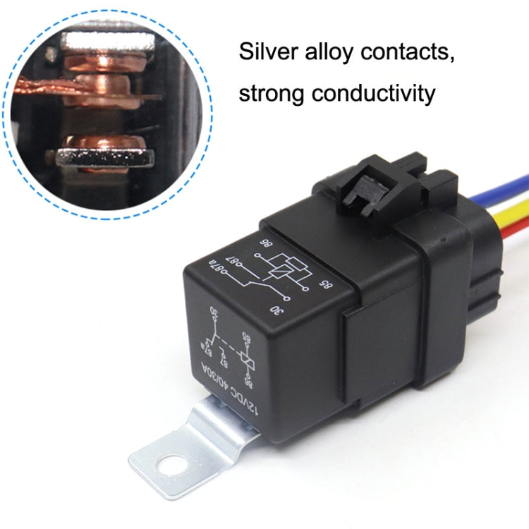 1040 5 Pin Waterproof Integrated Automotive Relay With Bracket, Rated voltage: 24V - In Car by buy2fix | Online Shopping UK | buy2fix