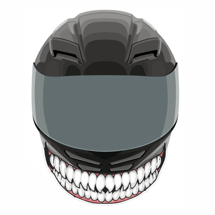 5 PCS J06 Motorcycle Helmet Sticker Small Teeth - In Car by buy2fix | Online Shopping UK | buy2fix