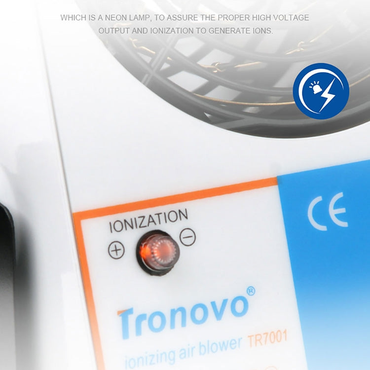 TRONOVO TR7001 Desktop Anti-Static Eliminator Anti-Static Small Ion Fan, EU Plug - Consumer Electronics by buy2fix | Online Shopping UK | buy2fix