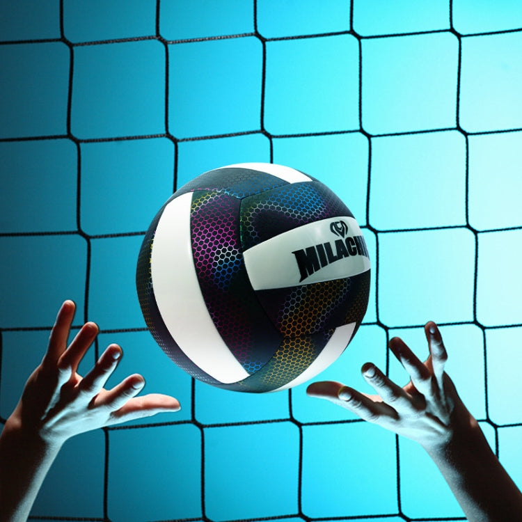 MILACHIC Fluorescent Volleyball No.5 PU Machine Stitched Volleyball(6930 Night Light) - Balls by MILACHIC | Online Shopping UK | buy2fix