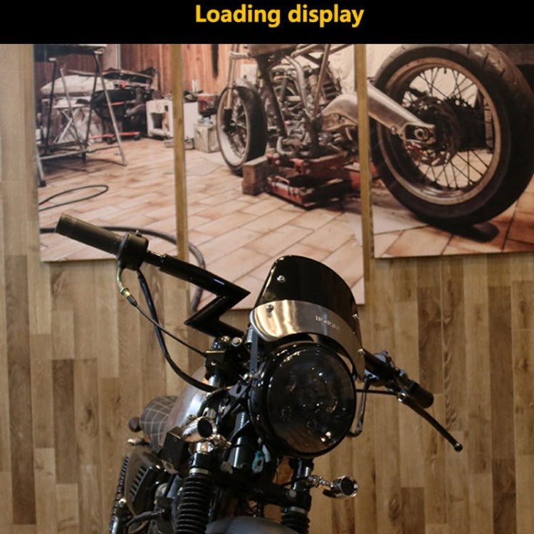 HONGPA DY-002 5-7 Inch Retro Motorcycle Modified PC Windshield(Black) - In Car by HONGPA | Online Shopping UK | buy2fix