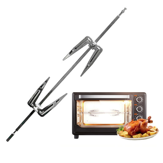 Stainless Steel Roast Chicken Skewer Cook Oven BBQ Grilled Fork - Home & Garden by buy2fix | Online Shopping UK | buy2fix