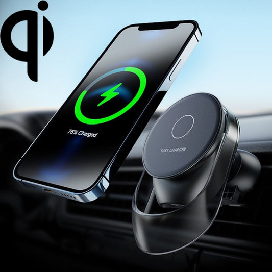 F9189 15W MagSafe Magnetic Car Lighting Wireless Charger(Black) - In Car by buy2fix | Online Shopping UK | buy2fix