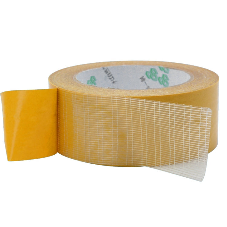 40mmx50 m Double-sided Fiberglass Grid Sticky Adhesive Fiber Transparent Mesh Tape - Tapes by buy2fix | Online Shopping UK | buy2fix