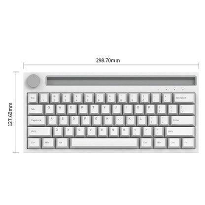 Ajazz K620T 62 Keys Bluetooth Wireless Dual Mode Mechanical Keyboard, Style: Pink Shaft (White) - Wireless Keyboard by Ajazz | Online Shopping UK | buy2fix