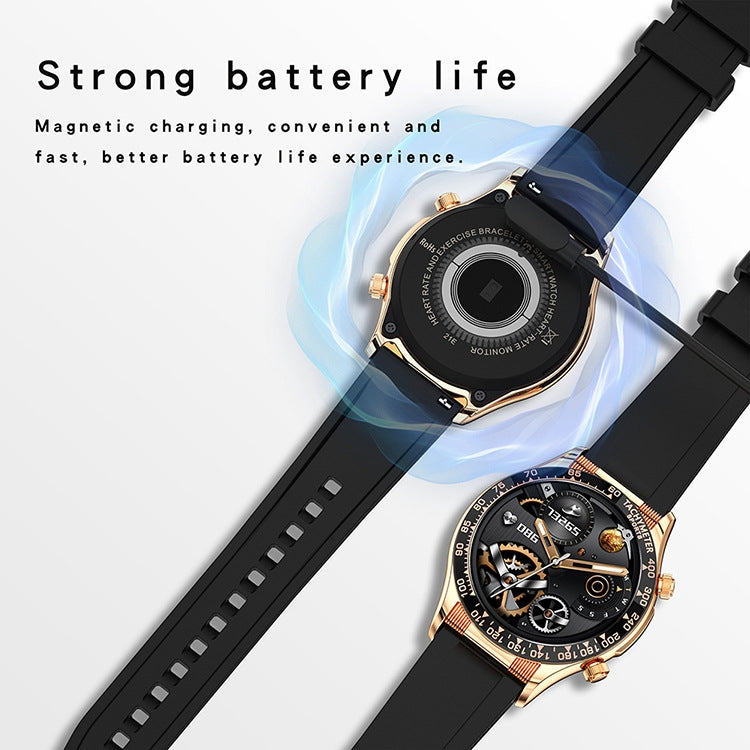 LOANIY E18 Pro Smart Bluetooth Calling Watch with NFC Function, Color: Gold Steel - Smart Wear by LOANIY | Online Shopping UK | buy2fix
