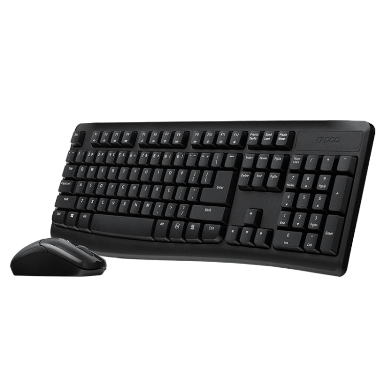 Rapoo X1800PRO 104 Keys Waterproof Multimedia Wireless Keyboard Mouse Set(Black) - Wireless Keyboard by Rapoo | Online Shopping UK | buy2fix