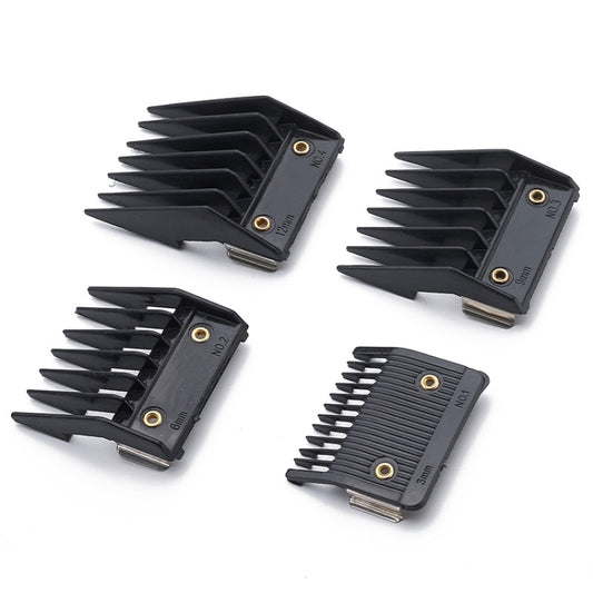 4 In 1 Hair Clipper Limit Comb Barber Tool Accessories(Black) - Hair Trimmer by buy2fix | Online Shopping UK | buy2fix