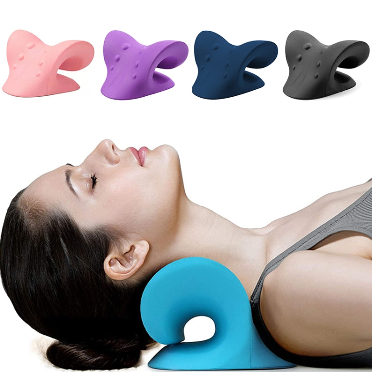 Neck Shoulder Stretcher Relaxer Cervical Chiropractic Traction Device Pillow(Blue) - Home & Garden by buy2fix | Online Shopping UK | buy2fix