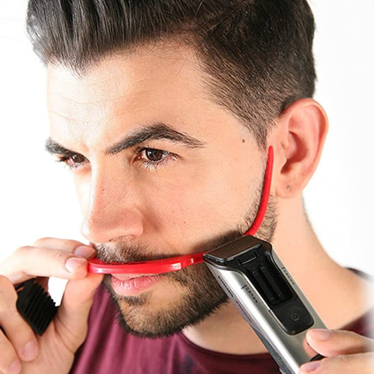 2 Sets Beard Styling Board Shaving Barber Tools, Style: Shape Ruler+Pen - Hair Trimmer by buy2fix | Online Shopping UK | buy2fix
