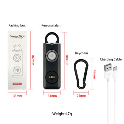 Anti-wolf Alarm Rechargeable Female Student Self-defense Keychain(White) - Security by buy2fix | Online Shopping UK | buy2fix