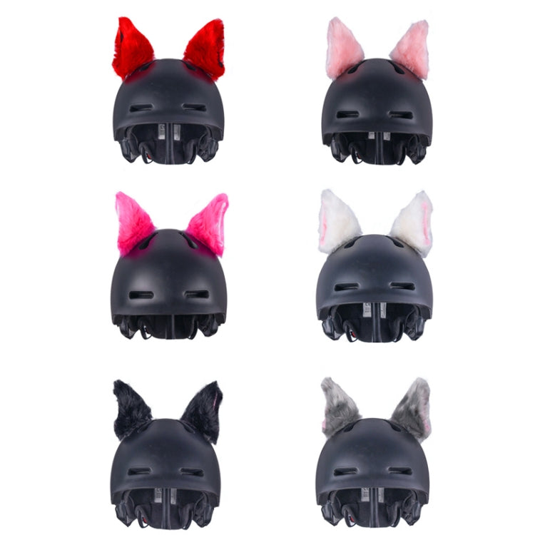 4PCS Motorcycle Plush Ear Helmet Decoration(Black) - In Car by buy2fix | Online Shopping UK | buy2fix