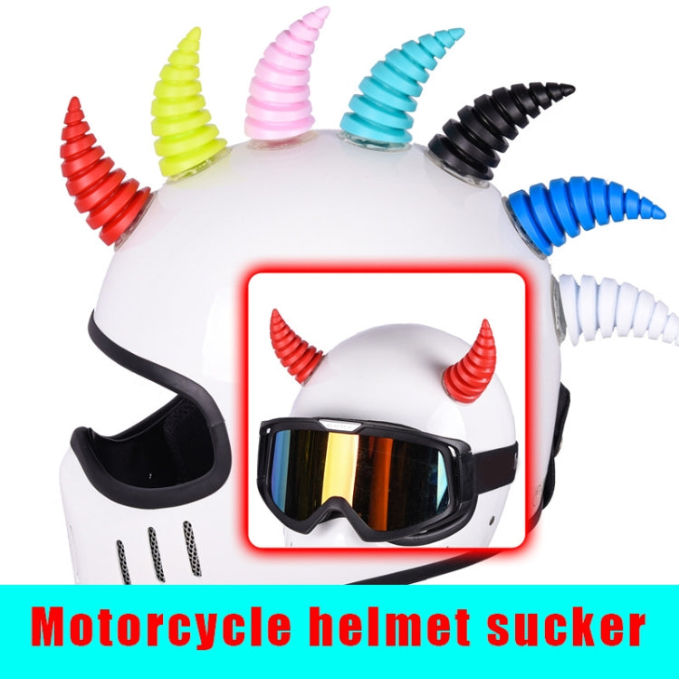 2PCS Motorcycle Horn Sucker Helmet Decoration(Pink) - In Car by buy2fix | Online Shopping UK | buy2fix
