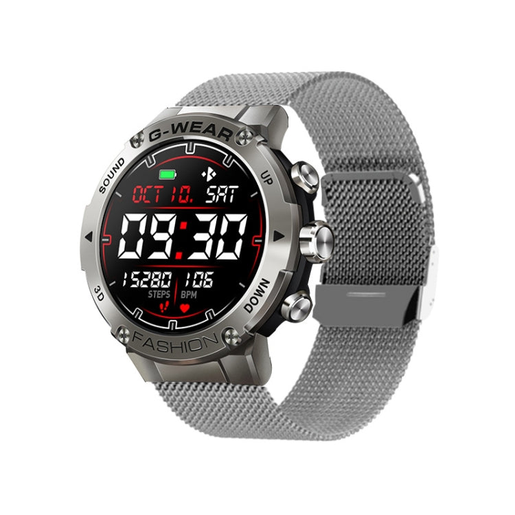 K28H 1.32 Inch Heart Rate/Blood Pressure/Blood Oxygen Monitoring Watch, Color: Silver Steel - Smart Wear by buy2fix | Online Shopping UK | buy2fix