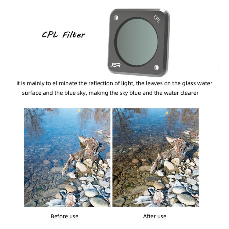 JSR  Action Camera Filters for DJI Action 2,Style:  CS-4in1 - DJI & GoPro Accessories by JSR | Online Shopping UK | buy2fix