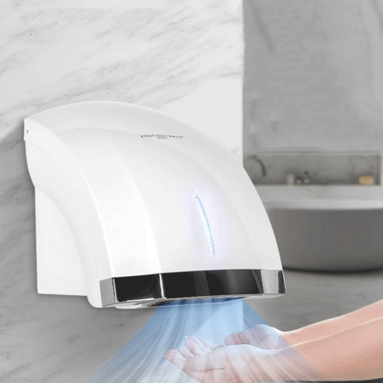 Interhasa  220V 1800W Hot and Cold Switching Electric Hand Dryer,Model: A1002 Silver,CN Plug - Home & Garden by buy2fix | Online Shopping UK | buy2fix