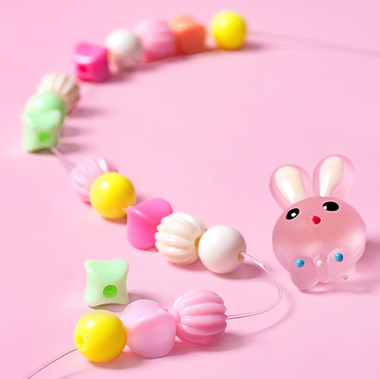 25 Grid  Acrylic Beaded Kids DIY Necklace Bracelet Toys(Crystal Rabbit) - DIY Developmental Toys by buy2fix | Online Shopping UK | buy2fix