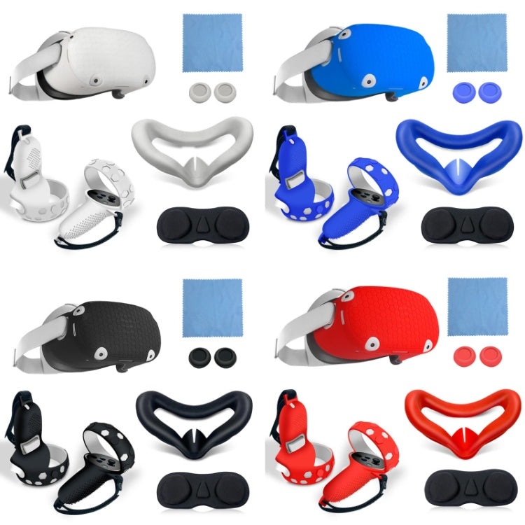 6 PCS/Set For Oculus quest2 Silicone All-Inclusive Console Controller Cover(White) - Consumer Electronics by buy2fix | Online Shopping UK | buy2fix