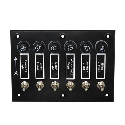 6 Groups Shake Switch AOS3045 Switch Panel Marine Retrofit Each With Independent Fuse Protection - In Car by buy2fix | Online Shopping UK | buy2fix