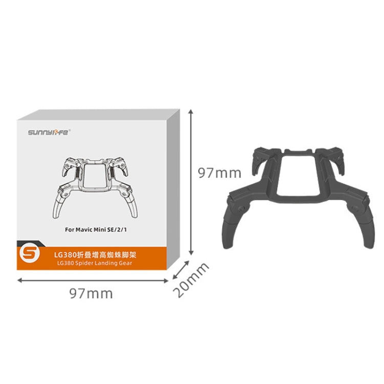 Sunnylife LG380 Heightening Spider Tripod Folding Drop Protection Bracket For DJI Mini 2 / SE(Grey) - DJI & GoPro Accessories by Sunnylife | Online Shopping UK | buy2fix