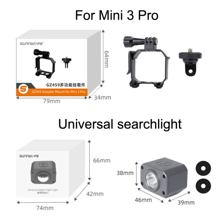Sunnylife MM3-GZ459 For DJI Mini 3 Pro GoPro10 Action Camera Mount Hanging Load - DJI & GoPro Accessories by Sunnylife | Online Shopping UK | buy2fix