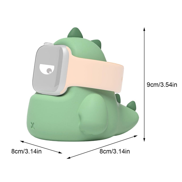 2 PCS H003 Cute Dinosaur Shaped Silicone Charging Stand without Watch For Apple Watch(Black) - Smart Wear by buy2fix | Online Shopping UK | buy2fix