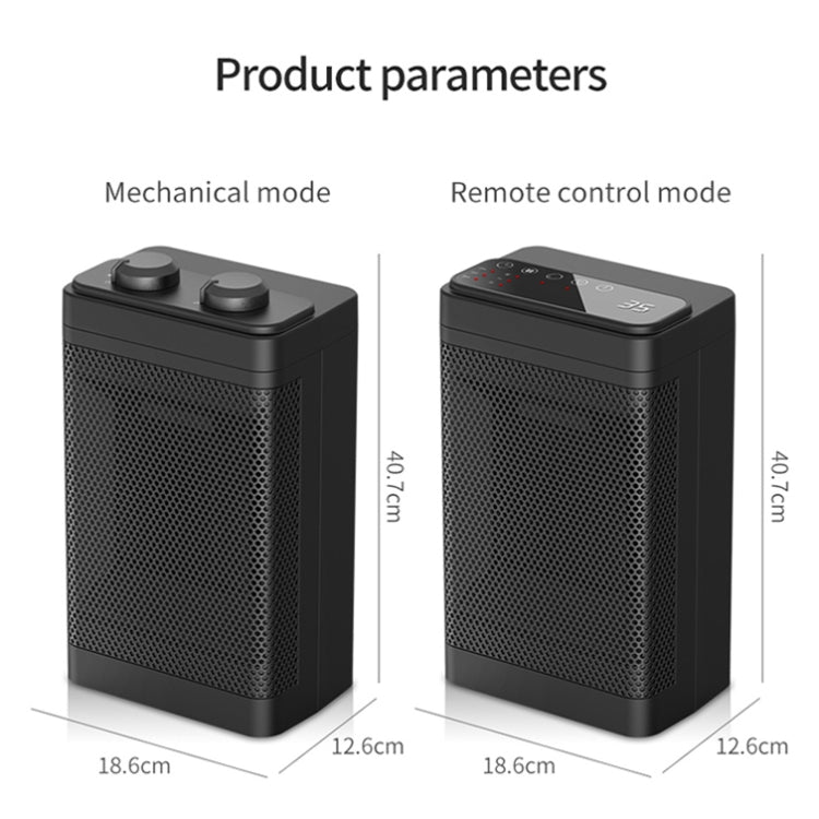 Office Household Mute Desktop Shaking Head Electric Heaters, Spec: Screen (EU Plug) - Consumer Electronics by buy2fix | Online Shopping UK | buy2fix