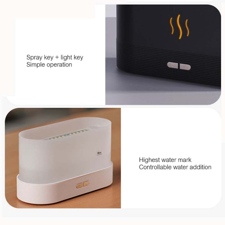 7 Color Flame Aromatherapy Machine Home Office Desk Air Humidifier(White) - Home & Garden by buy2fix | Online Shopping UK | buy2fix