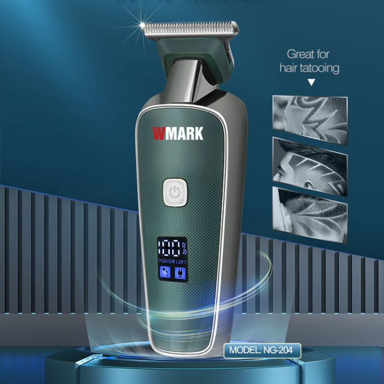 WMARK NG-204 Wireless LED Display Rechargeable Hair Clipper(Green) - Hair Trimmer by WMARK | Online Shopping UK | buy2fix