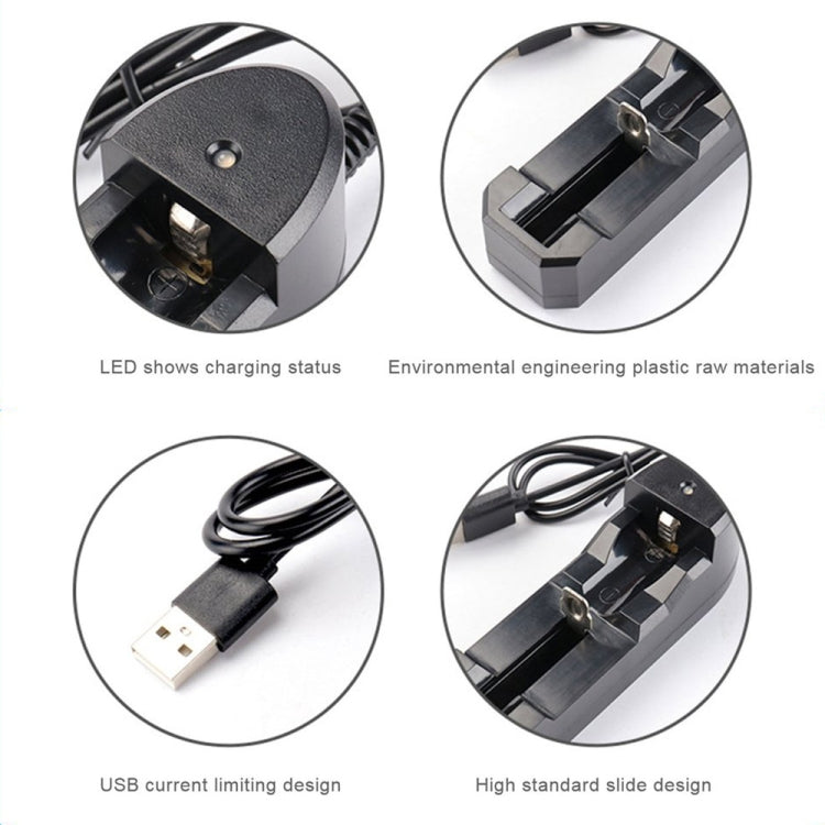 3 PCS BMAX 18650 Lithium Battery Single Slot USB Charger - Consumer Electronics by BMAX | Online Shopping UK | buy2fix