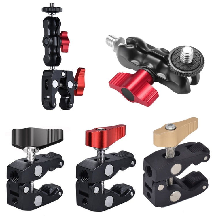 JMSUZ 124124 SLR Camera Rail Adjustable Clamp Crab Clamp (Red) - Camera Accessories by JMSUZ | Online Shopping UK | buy2fix