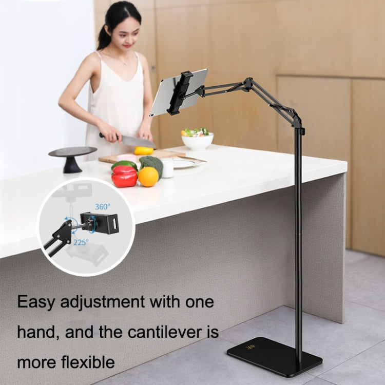SSKY L10 Home Cantilever Ground Phone Holder Tablet Support Holder, Style: Retractable (Black) - Lazy Bracket by SSKY | Online Shopping UK | buy2fix