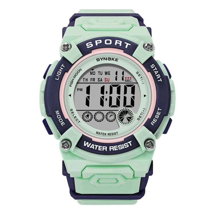 SYNOKE 9810 Multifunctional Luminous Waterproof Student Sports Watch(Matcha Green) - Sport Watches by SYNOKE | Online Shopping UK | buy2fix