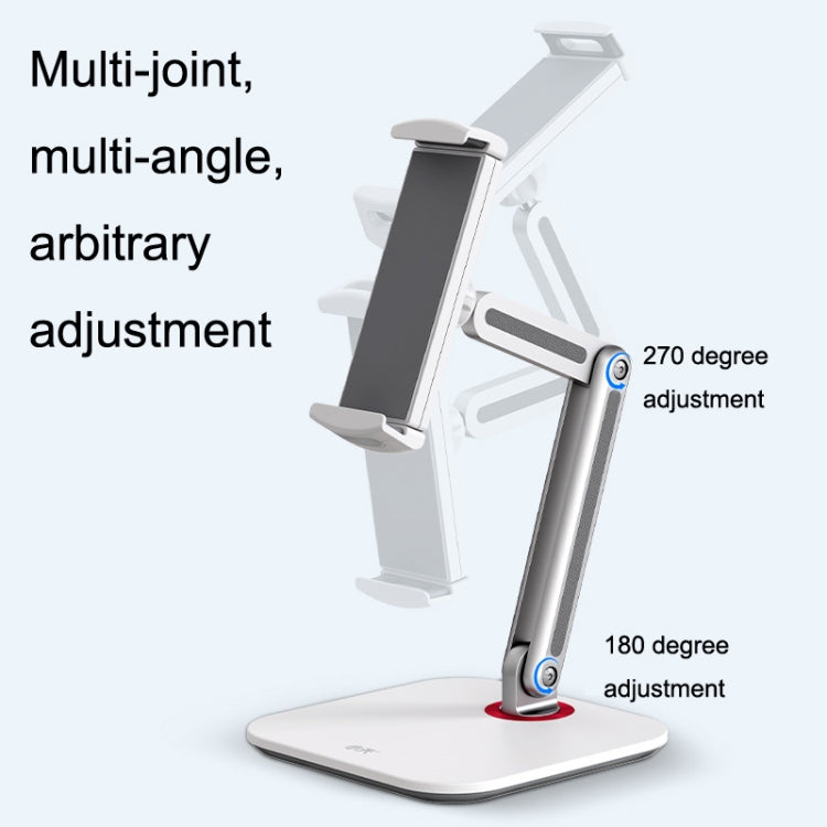 SSKY X38 Desktop Phone Tablet Stand Folding Online Classes Support, Style: Single Arm Charging Version (White) - Desktop Holder by SSKY | Online Shopping UK | buy2fix