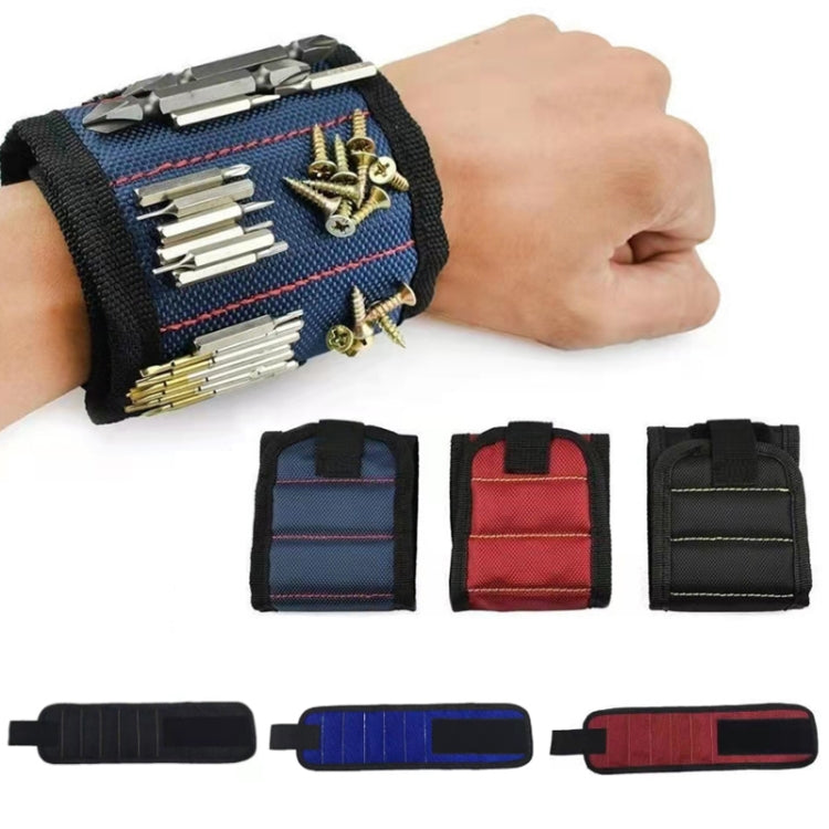 Electric Woodworking Multifunctional Powerful Magnetic Wrist Strap, Style: Three Rows Red - Others by buy2fix | Online Shopping UK | buy2fix