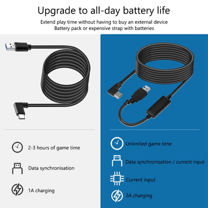 For Oculus Quest 2 USB To Type-C VR Link Charge Cable 5m(Black) - Consumer Electronics by buy2fix | Online Shopping UK | buy2fix