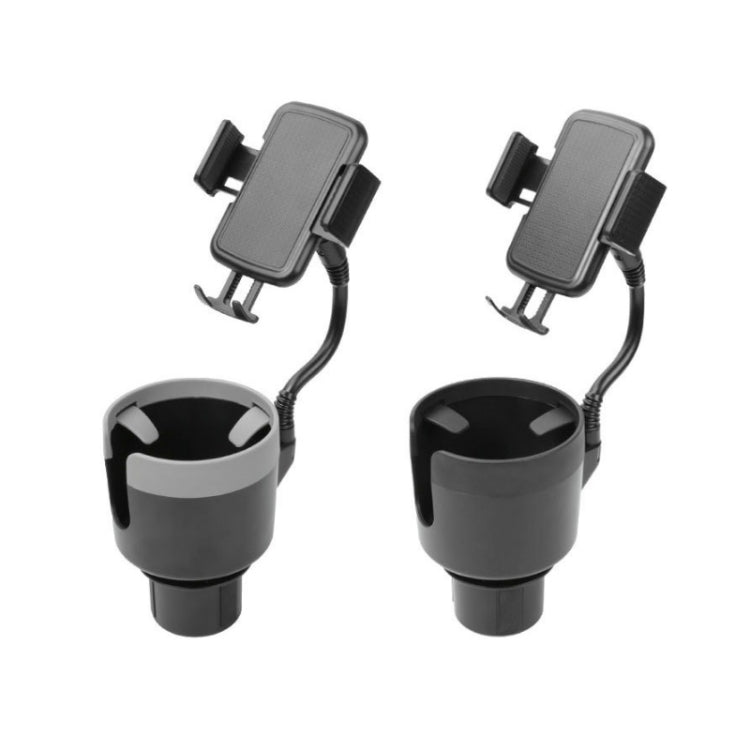 2 in 1 Multifunctional Car Cup Holder Extra Large Mobile Phone Holder(Gray) - In Car by buy2fix | Online Shopping UK | buy2fix