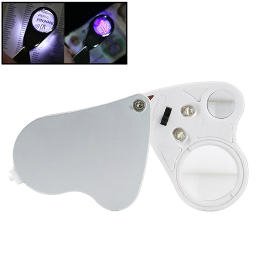 MG9889 30X-60X Mini Dual-Lens Craft Appreciation Magnifying Glass with LED Light - Consumer Electronics by buy2fix | Online Shopping UK | buy2fix