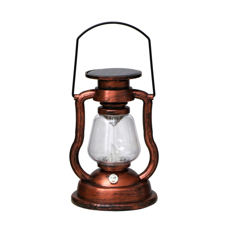 200802 Retro Solar Kerosene Lamp Shape Handheld Lamp Home Decor Flame Lamp(Bronze) - With Solar Panel by buy2fix | Online Shopping UK | buy2fix