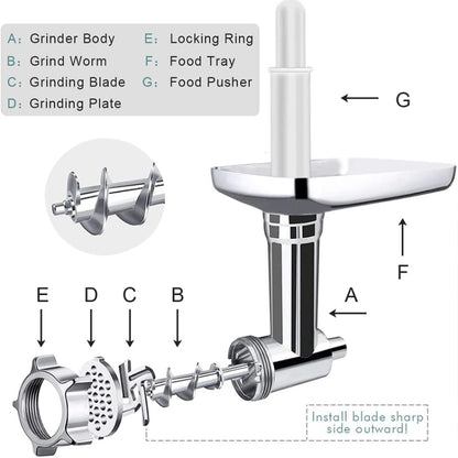 For KitchenAid Porking Enemy Accessories Dough Maker Grinder Meat Universal Set, Color: Silver Gray - Home & Garden by buy2fix | Online Shopping UK | buy2fix