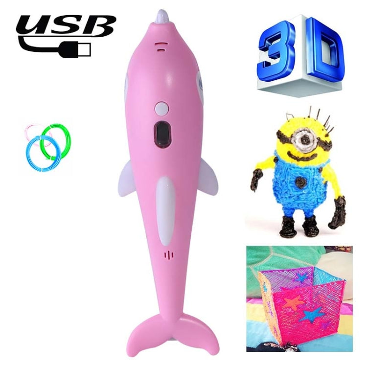 Children 3D Printing Pen Low Temperature Intelligent Screen Display Voice Drawing Pen, Style:, Color: 3 Colors (Pink) - Consumer Electronics by buy2fix | Online Shopping UK | buy2fix