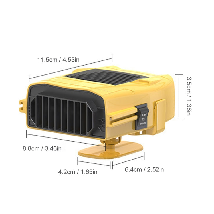 Car 12V Heater Defrost Snow Defogger, Color: Yellow Dual Use - In Car by buy2fix | Online Shopping UK | buy2fix