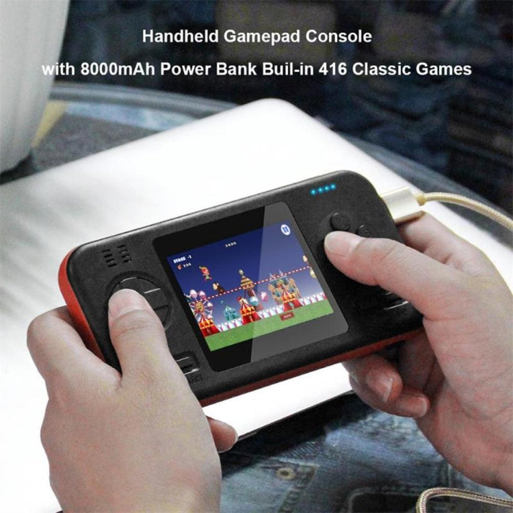 416 Pocket Console Portable Color Screen 8000mAh Rechargeable Game Machine(Black Orange) - Pocket Console by buy2fix | Online Shopping UK | buy2fix